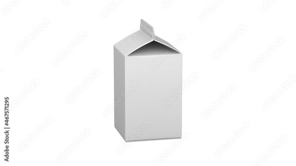 Milk box isolated on white background. 3D Illustration. Milk box isolated on white background. 3D Illustration.