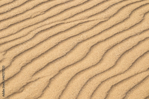 Sand waves on river bank 