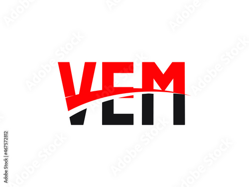 VEM Letter Initial Logo Design Vector Illustration