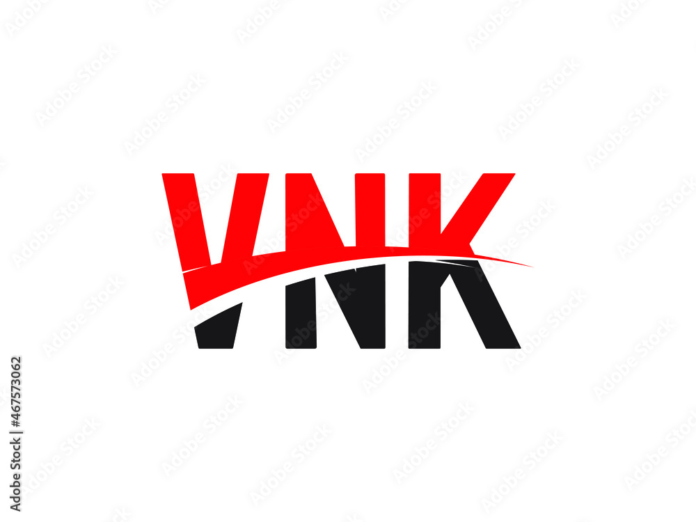 VNK Letter Initial Logo Design Vector Illustration