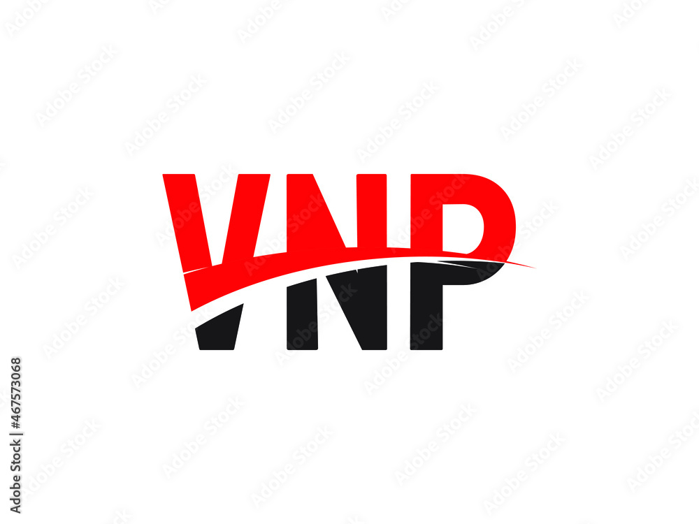 VNP Letter Initial Logo Design Vector Illustration