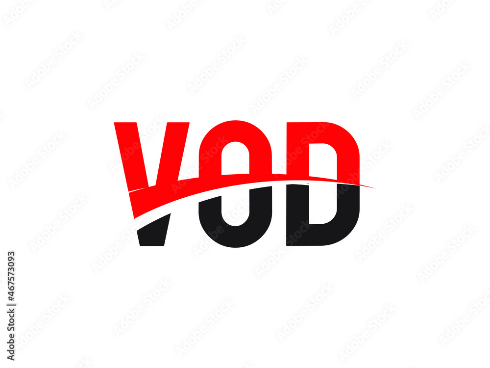 VOD Letter Initial Logo Design Vector Illustration VOD Letter Initial Logo Design Vector Illustration