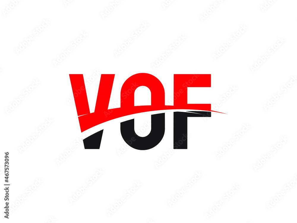 VOF Letter Initial Logo Design Vector Illustration
