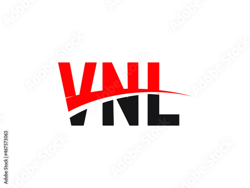 VNL Letter Initial Logo Design Vector Illustration