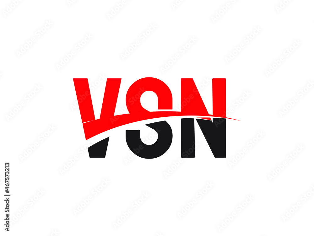 VSN Letter Initial Logo Design Vector Illustration