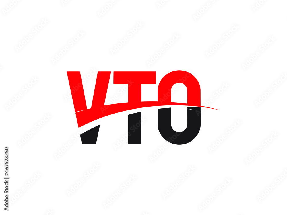 VTO Letter Initial Logo Design Vector Illustration VTO Letter Initial Logo Design Vector Illustration