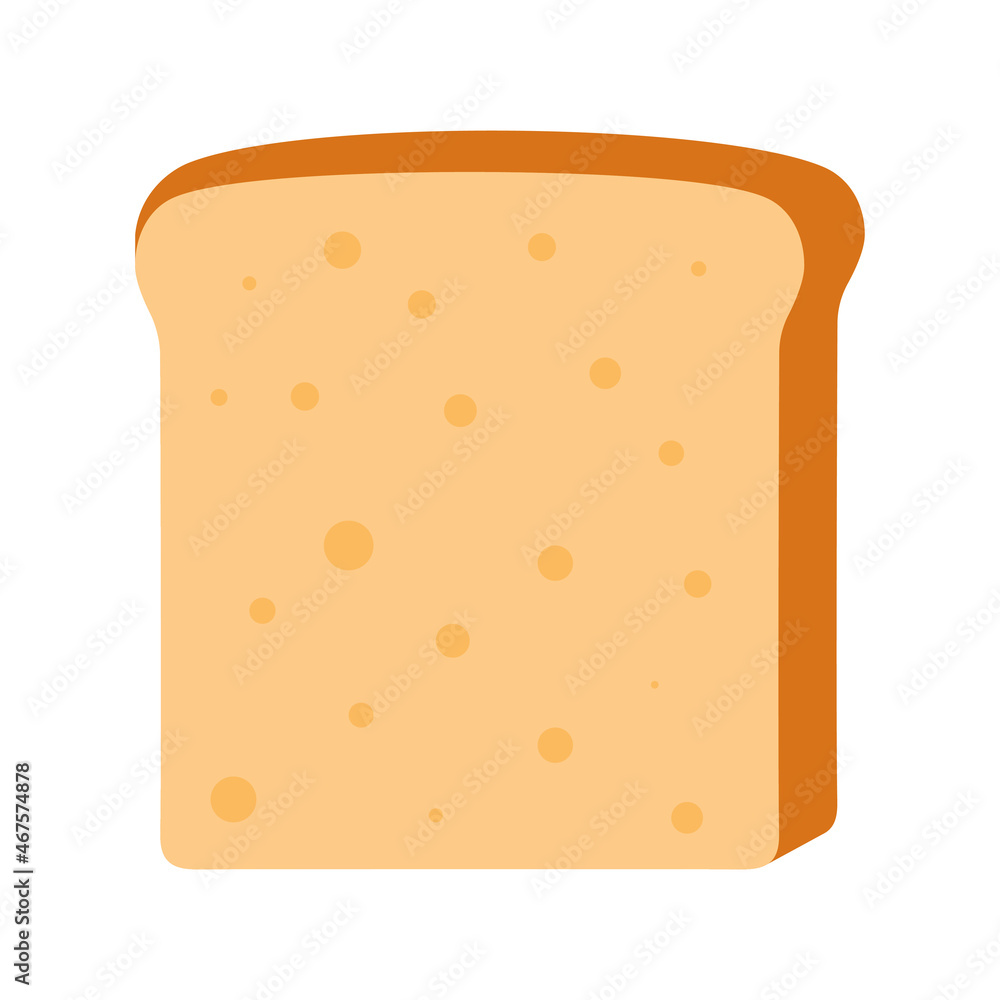 Delicious toast bread icon. White toast bread slice for sandwich isolated on white background. Delicious toast bread icon. White toast bread slice for sandwich isolated on white background.