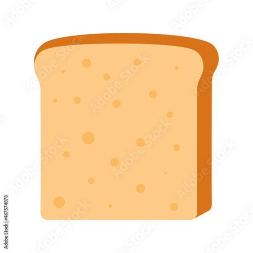 Delicious toast bread icon. White toast bread slice for sandwich isolated on white background.