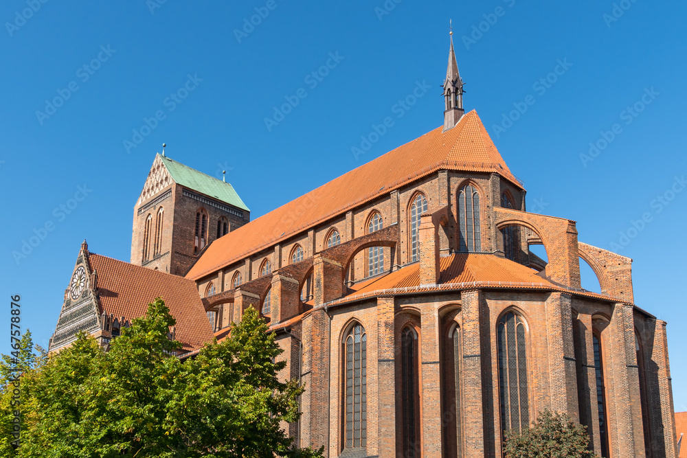 Die Kirche St. Nikolia in der Hansestadt Wismar, Mecklenburg-Vorpommern