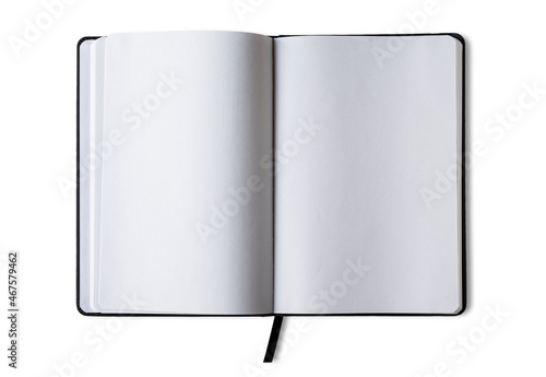 Wallpaper Mural Notebook unfolded showing blank pages isolated on white background. Torontodigital.ca