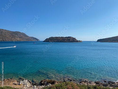 Crete view of the sea and island 