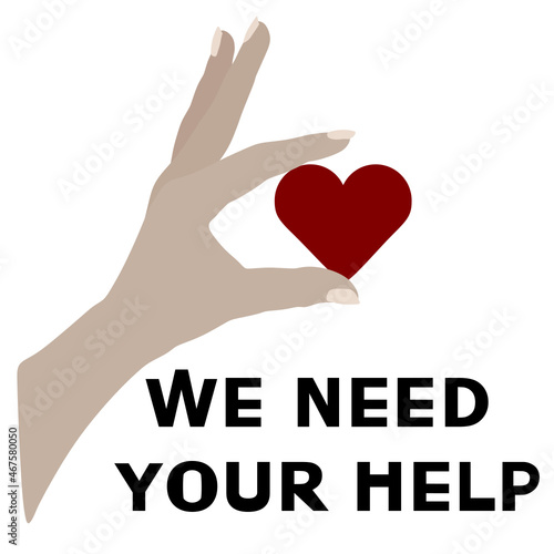 We need your help sign svg vector illustration