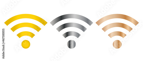 A premier set of wifi icons. Gold | Silber | Blonze