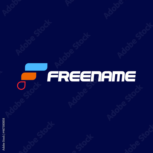 f logo or f icon design