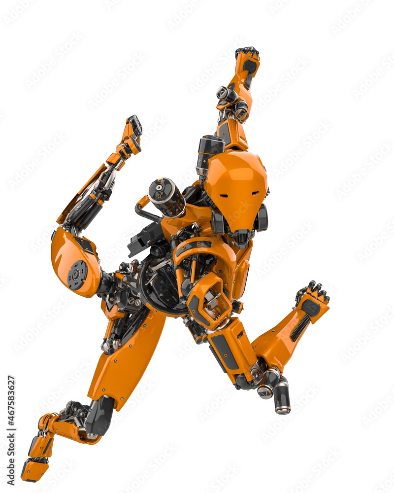 mega robot super drone in a white background mega robot super drone in a white background