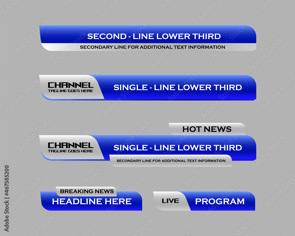 Lower third pack element design template Lower third pack element design template