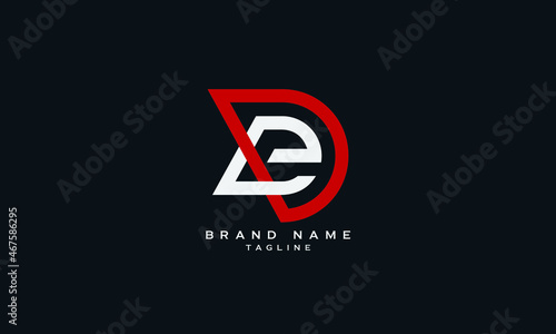 ED, DE, Abstract initial monogram letter alphabet logo design