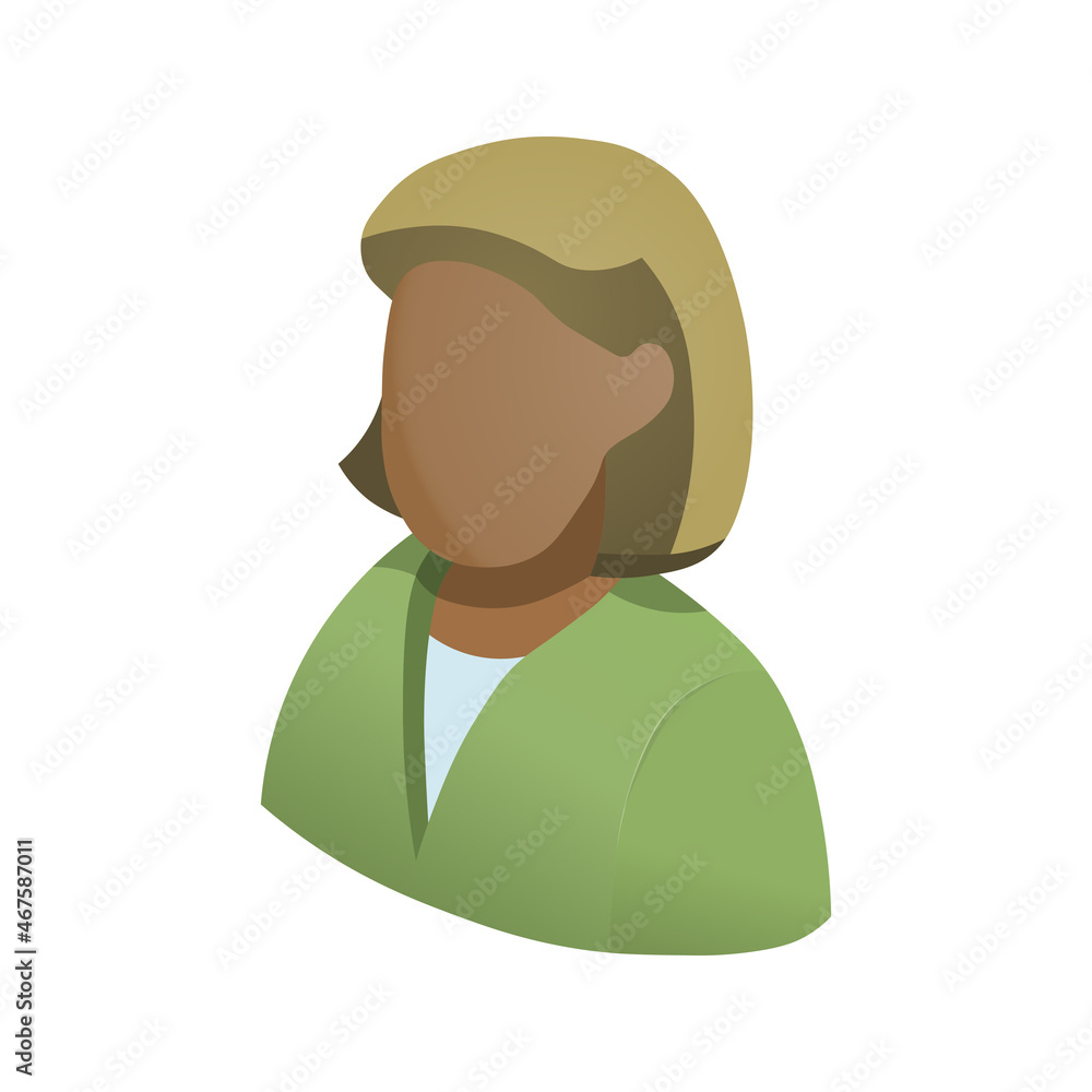 Black woman icon for app and web isolated on white background Black woman icon for app and web isolated on white background