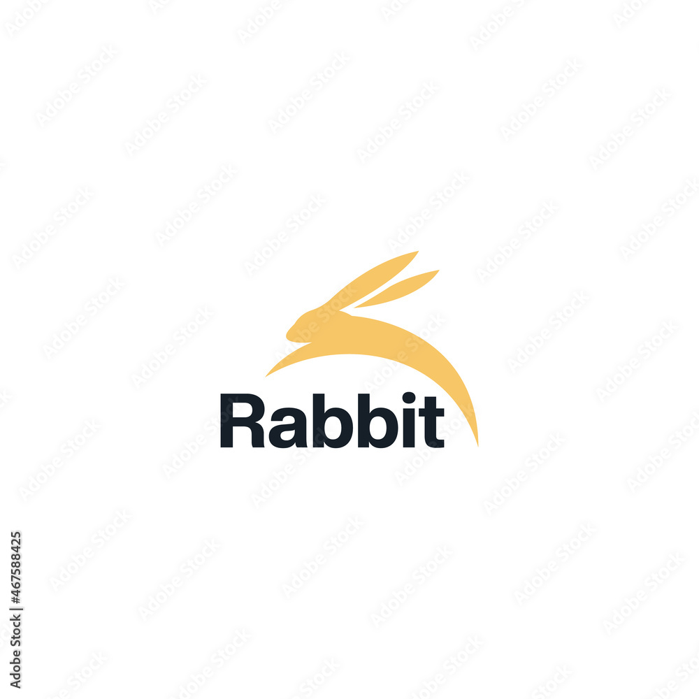 rabbit vector logo design. logo template rabbit vector logo design. logo template