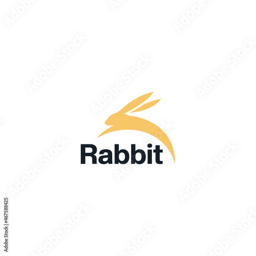 rabbit vector logo design. logo template