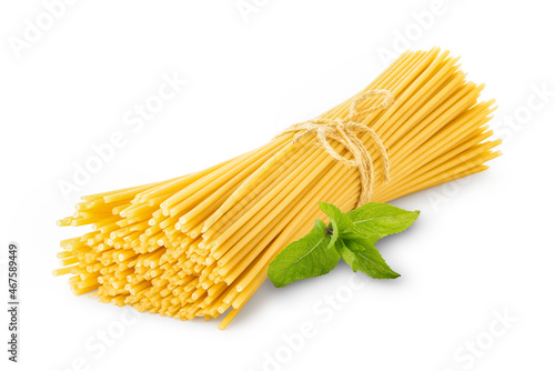Bunch of raw spaghetti