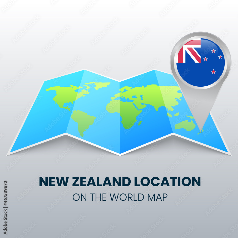 Location icon of New Zealand on the world map, Round pin icon of New Zealand Location icon of New Zealand on the world map, Round pin icon of New Zealand