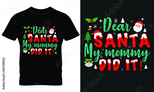 Christmas, Santa, Gift T-shirt design, 2021