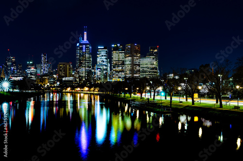 Beautiful shot of the Birrarung Marr in Melbourne, Australia photo