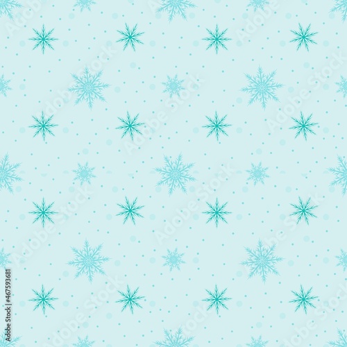 Vector pattern with snowflakes.