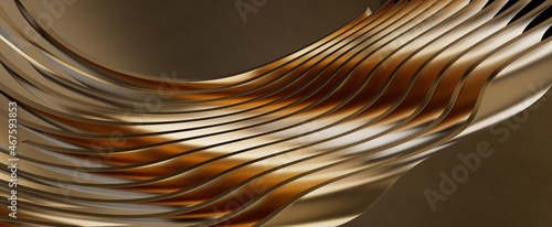 stripe lines in gold 3d bac...
