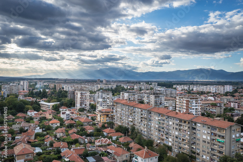 Wallpaper Mural Residential building in Kazanlak town, Bulgaria, view with Balkan mountains on background Torontodigital.ca