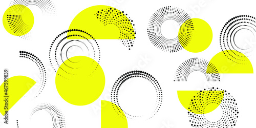 Modern minimal posters .Linear halftone dots Design .elements for your design. vector illustration