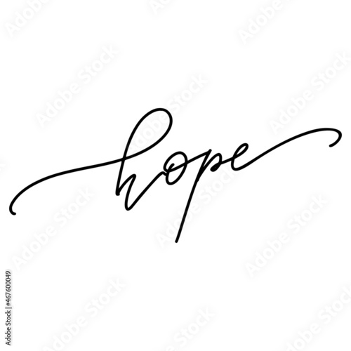 Hope hand drawn lettering.