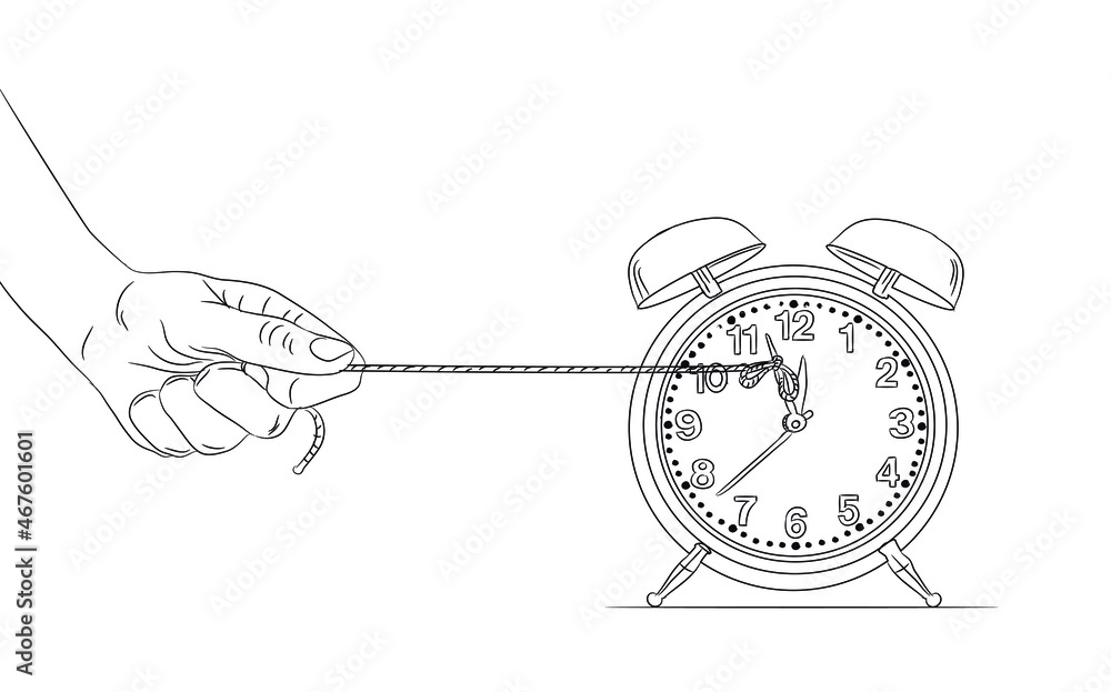 Stop Time concept. Stoping the time in vector illustration. Trying to