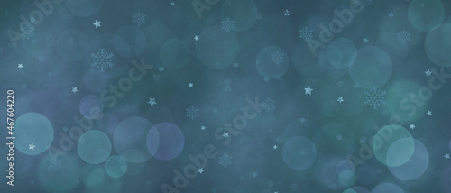 Blue holiday background. Christmas background with snowflake and star photo