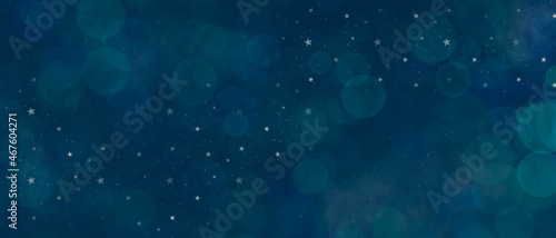 Blue holiday background. Christmas background with snowflake and star © LeticiaLara