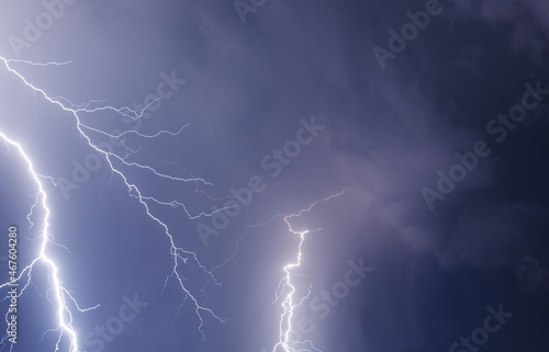 Lightning with dramatic clouds