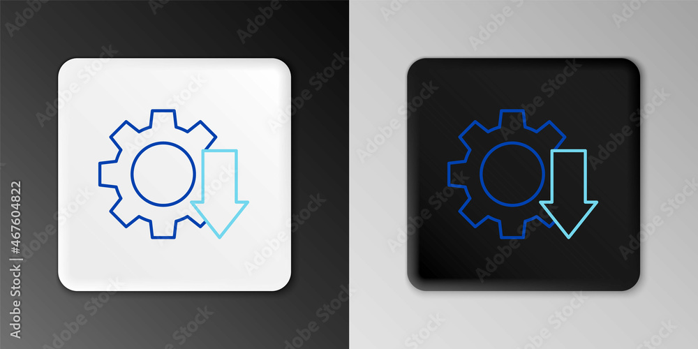 Line Cost reduction icon isolated on grey background. Colorful outline concept. Vector Line Cost reduction icon isolated on grey background. Colorful outline concept. Vector