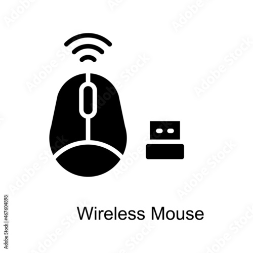 Wireless Mouse Trendy icon isolated on white and blank background for your design