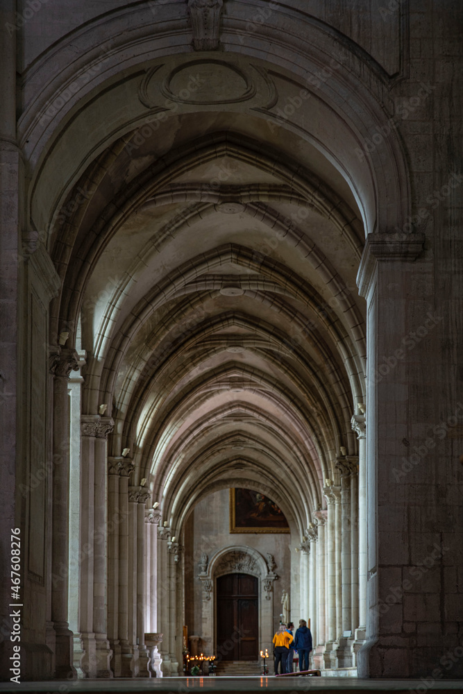 Detail of the interior architecture of Verdun Cathedral in France