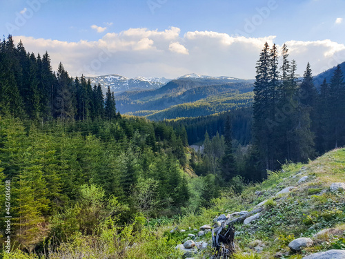 view from the mountain, Latoritei Mountains, Romania  photo