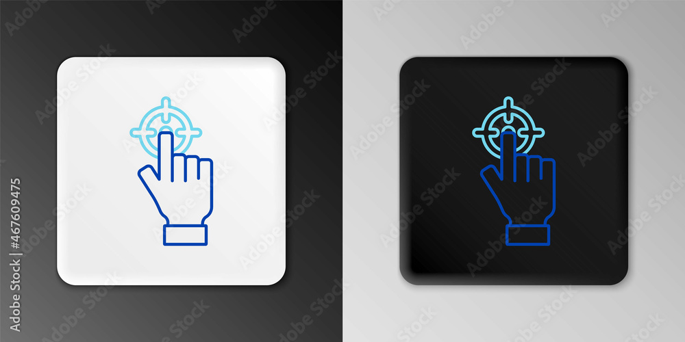 Line Target financial goal concept icon isolated on grey background. Symbolic goals achievement, success. Colorful outline concept. Vector Line Target financial goal concept icon isolated on grey background. Symbolic goals achievement, success. Colorful outline concept. Vector