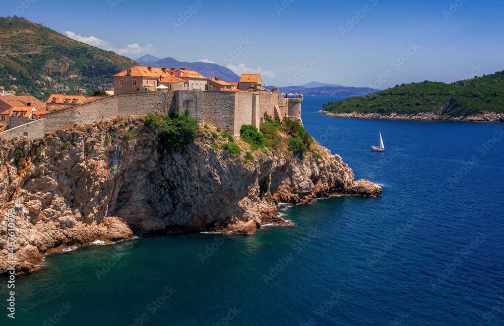 Obraz premium Dubrovnik & Lokrum Island, Croatia