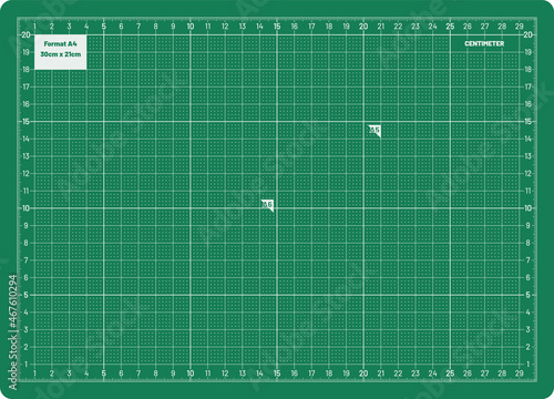 Vector Cutting Mat Dotted Design Small Format A4 Metric 30x21cm