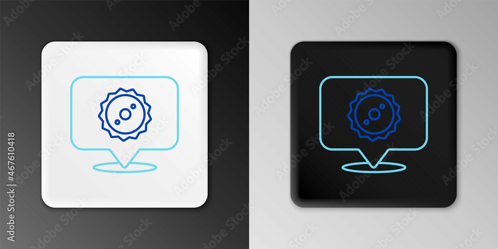 Line Circular saw blade icon isolated on grey background. Saw wheel. Colorful outline concept. Vector Line Circular saw blade icon isolated on grey background. Saw wheel. Colorful outline concept. Vector