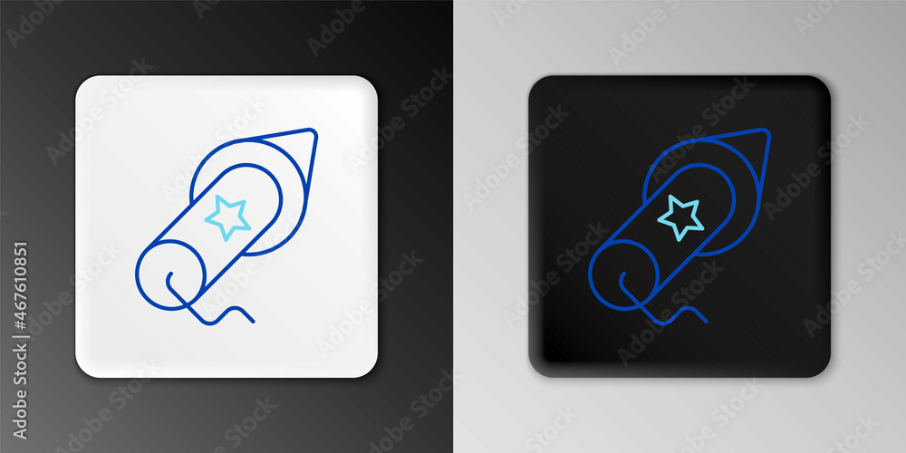 Line Firework icon isolated on grey background. Concept of fun party. Explosive pyrotechnic symbol. Colorful outline concept. Vector Line Firework icon isolated on grey background. Concept of fun party. Explosive pyrotechnic symbol. Colorful outline concept. Vector