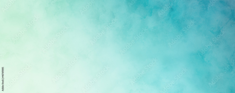 Abstract Blue Green Turquoise Texture Watercolor Background