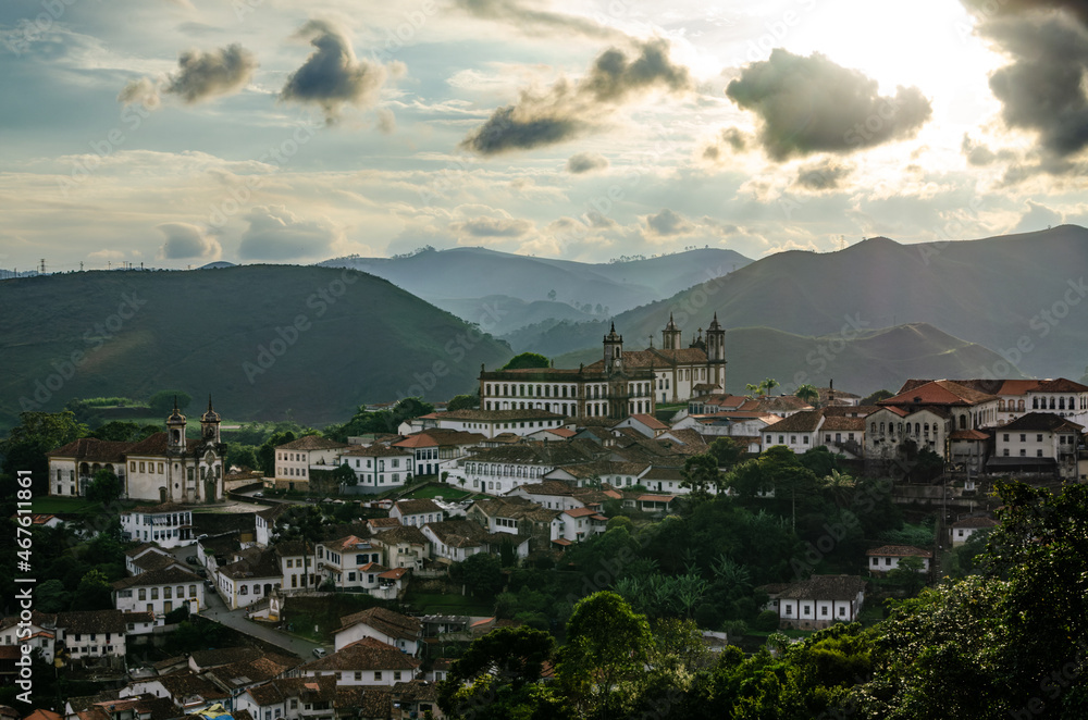 Fototapeta premium Ouro Preto, Brésil, ville et églises