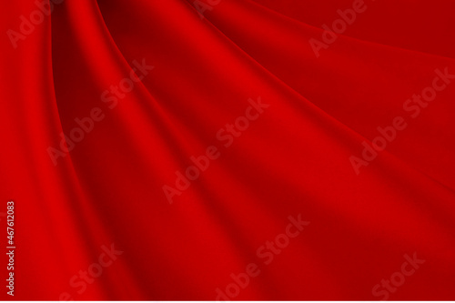 シルクのドレープ　赤