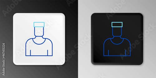 Line Sailor captain icon isolated on grey background. Colorful outline concept. Vector